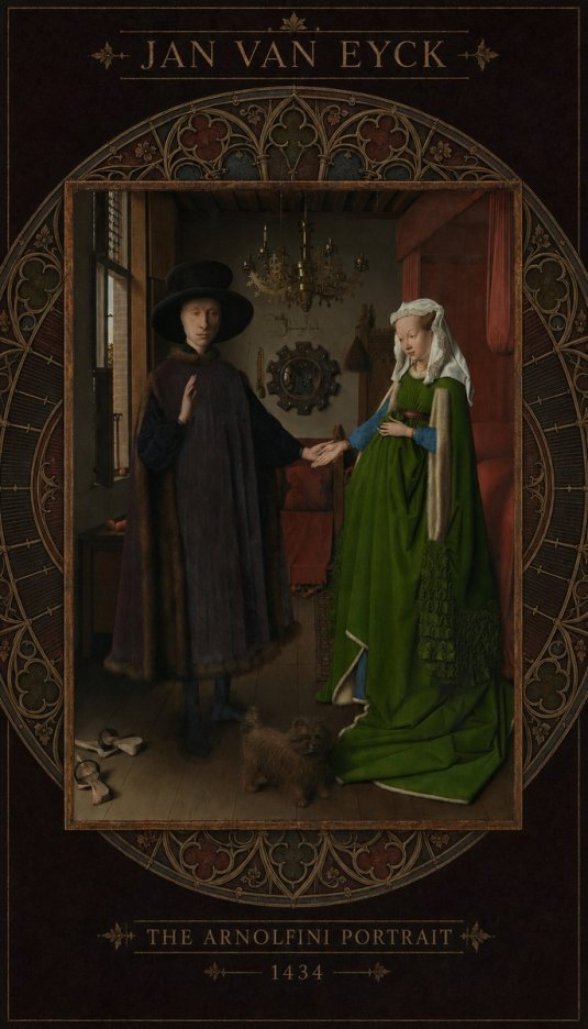 Jan van Eyck The Arnolfini Portrait II No6 - Plakat
