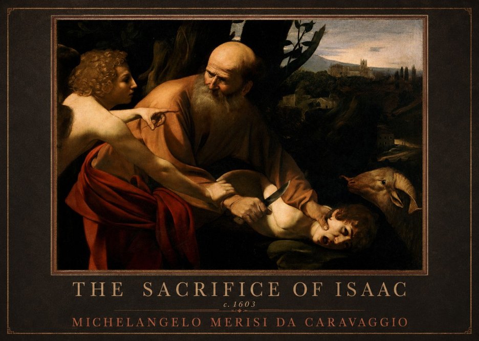Michelangelo Merisi da Caravaggio The Sacrifice of Isaac I No4 - Plakat