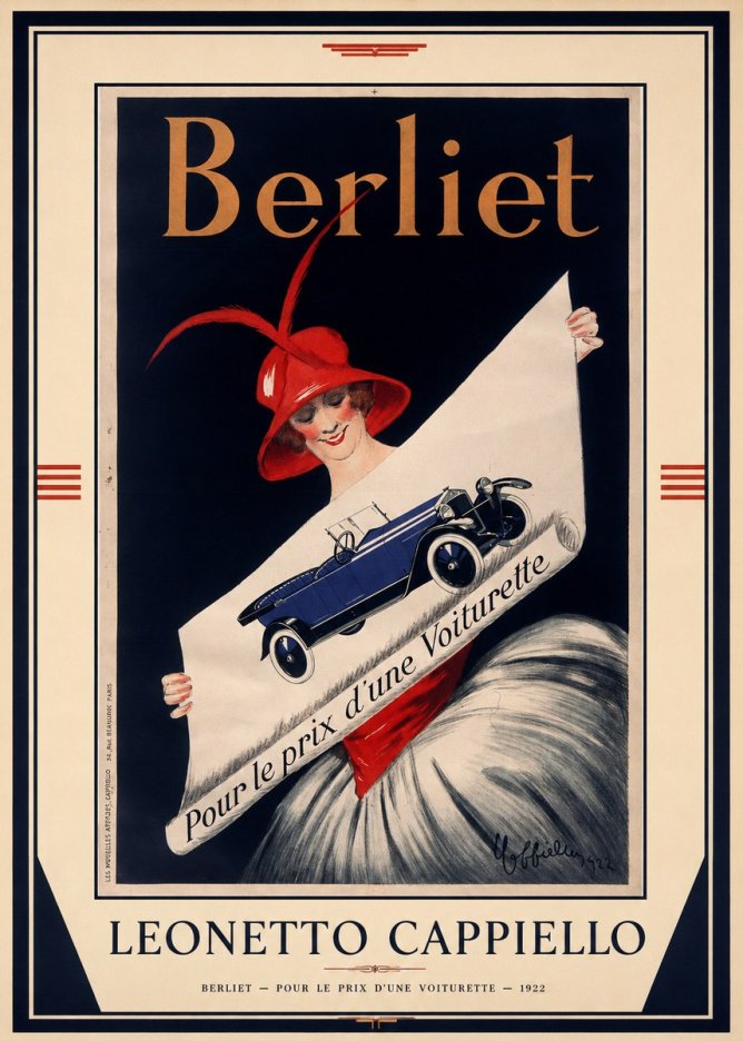Leonetto Cappiello Berliet - Pour Le Prix D'une Voiturette No1 - Plakat