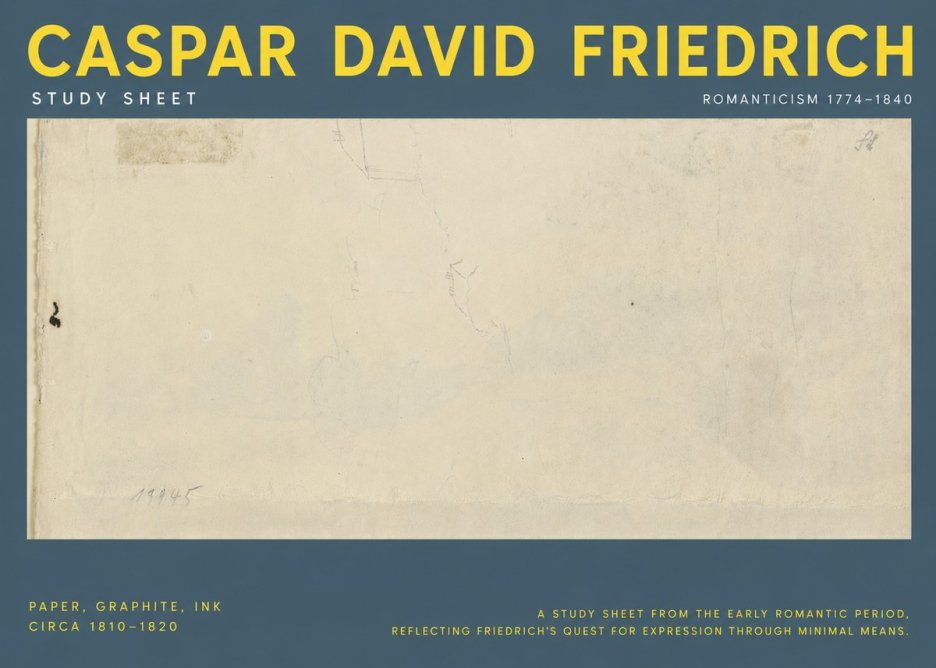 Caspar David Friedrich Study Sheet No5 - Plakat