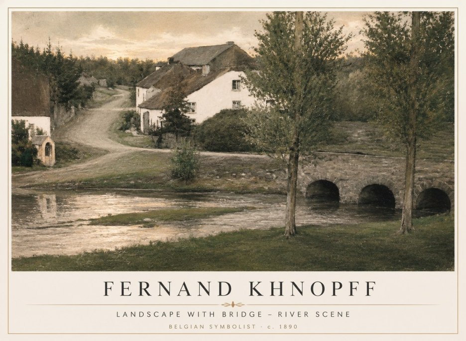 Fernand Khnopff Bridge at Froidmont No4 - Plakat