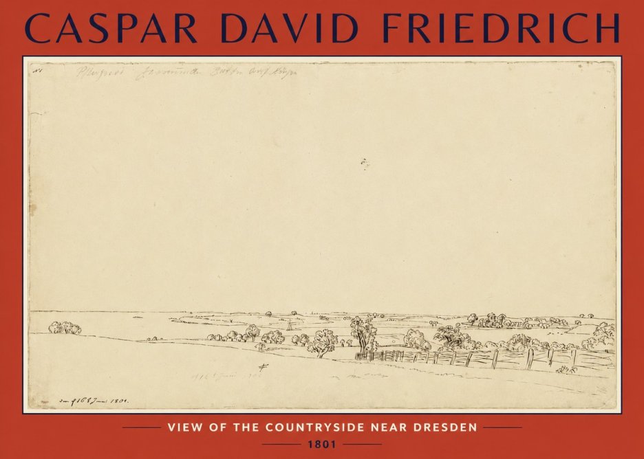 Caspar David Friedrich View of the Countryside Near Dresden No2 - Plakat