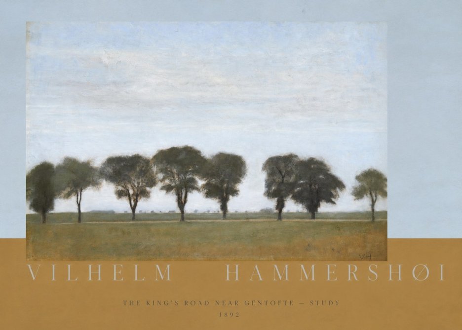 Vilhelm Hammershøi The King's Road Near Gentofte - Study No5 - Plakat