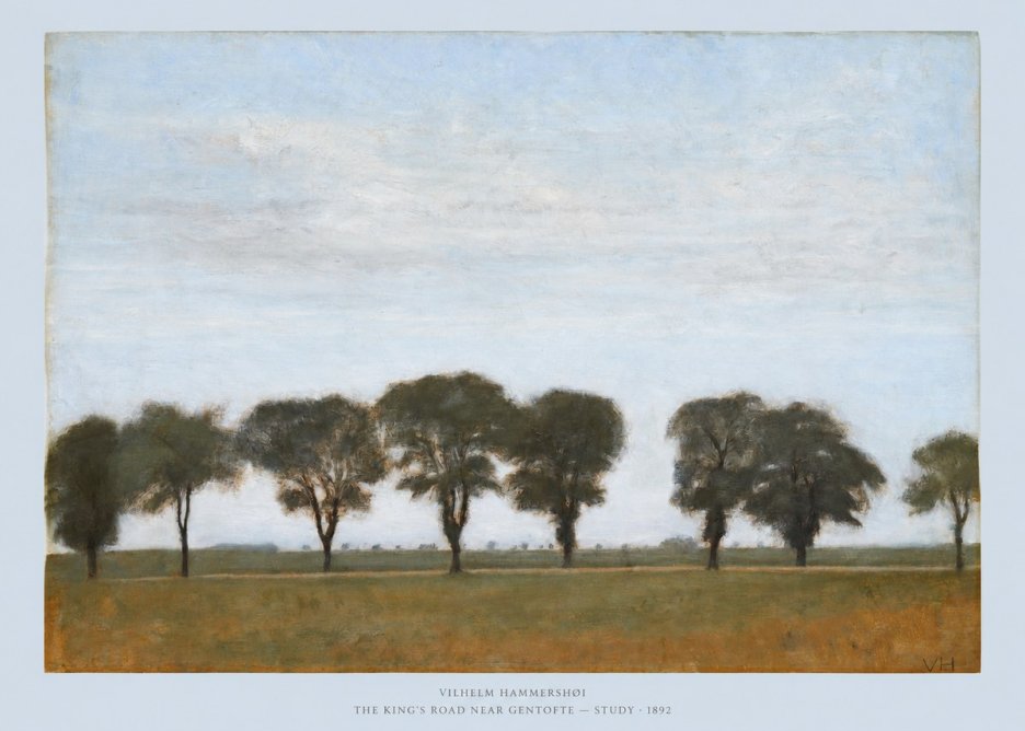 Vilhelm Hammershøi The King's Road Near Gentofte - Study No6 - Plakat