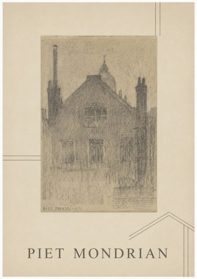 Piet Mondrian House Study No1 - Plakat