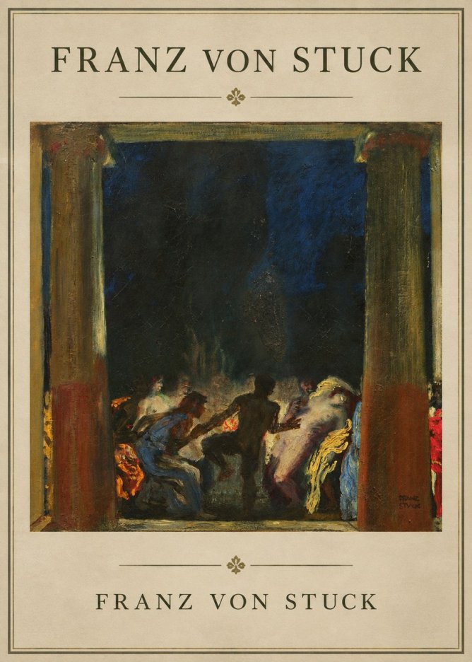 Franz von Stuck Bacchic Revel No1 - Plakat