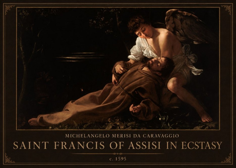 Michelangelo Merisi da Caravaggio Saint Francis of Assisi in Ecstasy No1 - Plakat