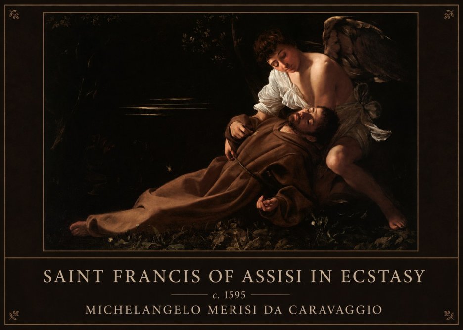 Michelangelo Merisi da Caravaggio Saint Francis of Assisi in Ecstasy No3 - Plakat
