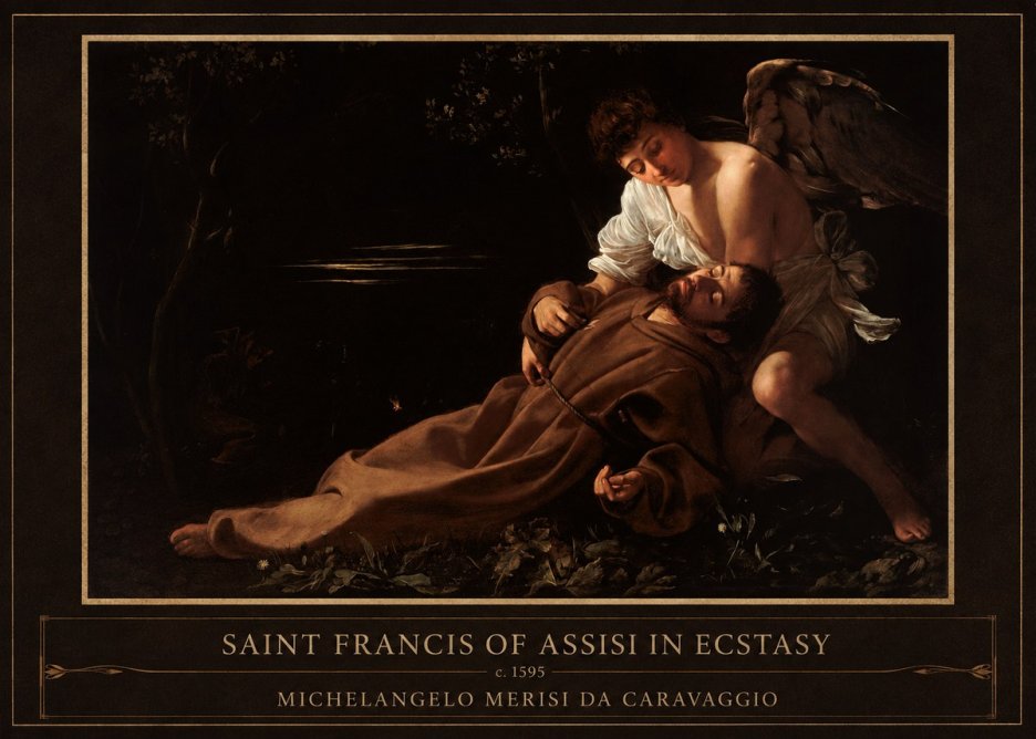 Michelangelo Merisi da Caravaggio Saint Francis of Assisi in Ecstasy No6 - Plakat