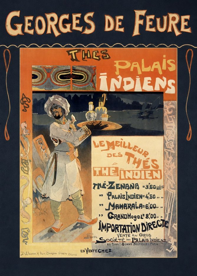 Georges de Feure Thés Palais Indien No6 - Plakat