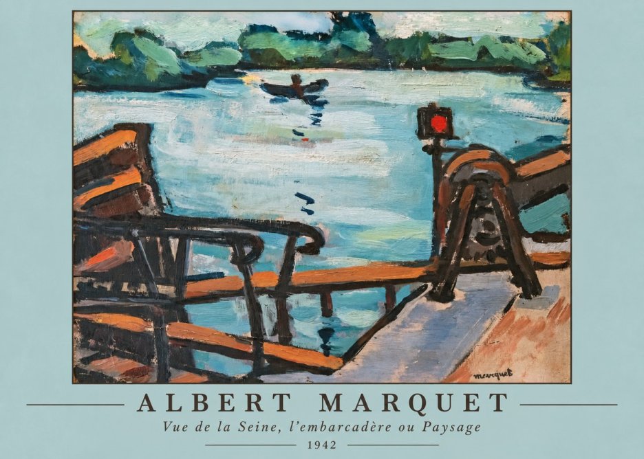 Albert Marquet Vue De La Seine, L'embarcadère Ou Paysage No1 - Plakat