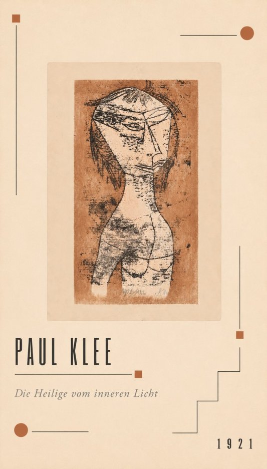 Paul Klee Die Heilige Vom Inneren Licht I No2 - Plakat