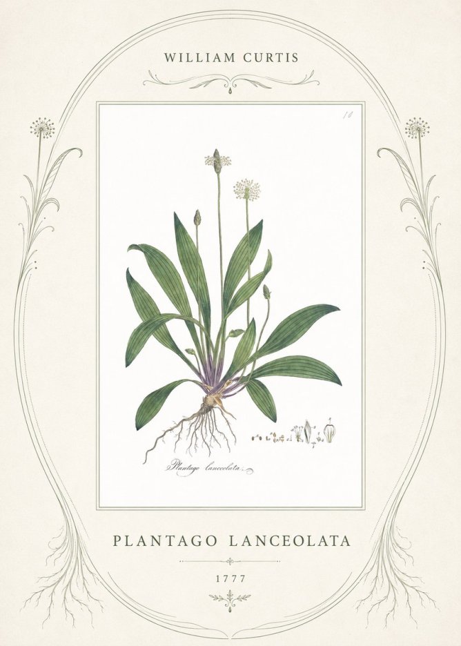 William Curtis Plantago Lanceolata I No4 - Plakat