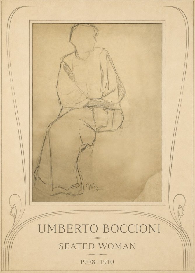 Umberto Boccioni Seated Woman No3 - Plakat