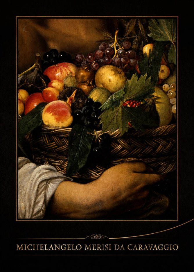Michelangelo Merisi da Caravaggio Basket of Fruit No2 - Plakat
