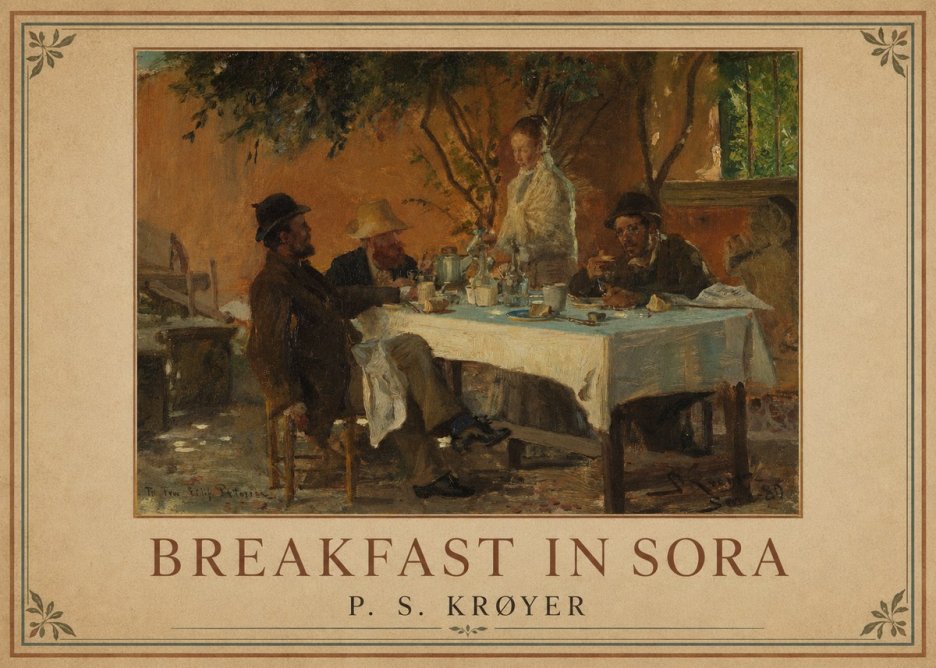 P.S. Krøyer Breakfast in Sora No1 - Plakat