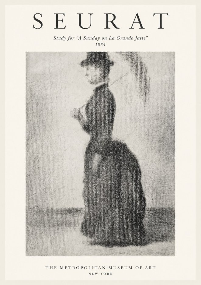 Seurat Study for "a Sunday on La Grande Jatte" No1 - Plakat