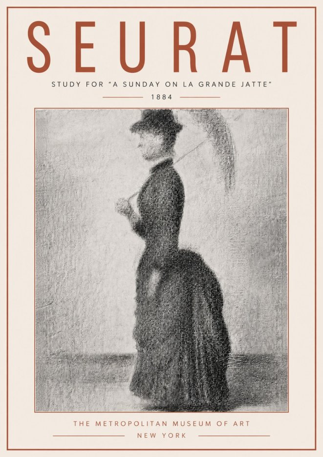Seurat Study for "a Sunday on La Grande Jatte" No6 - Plakat