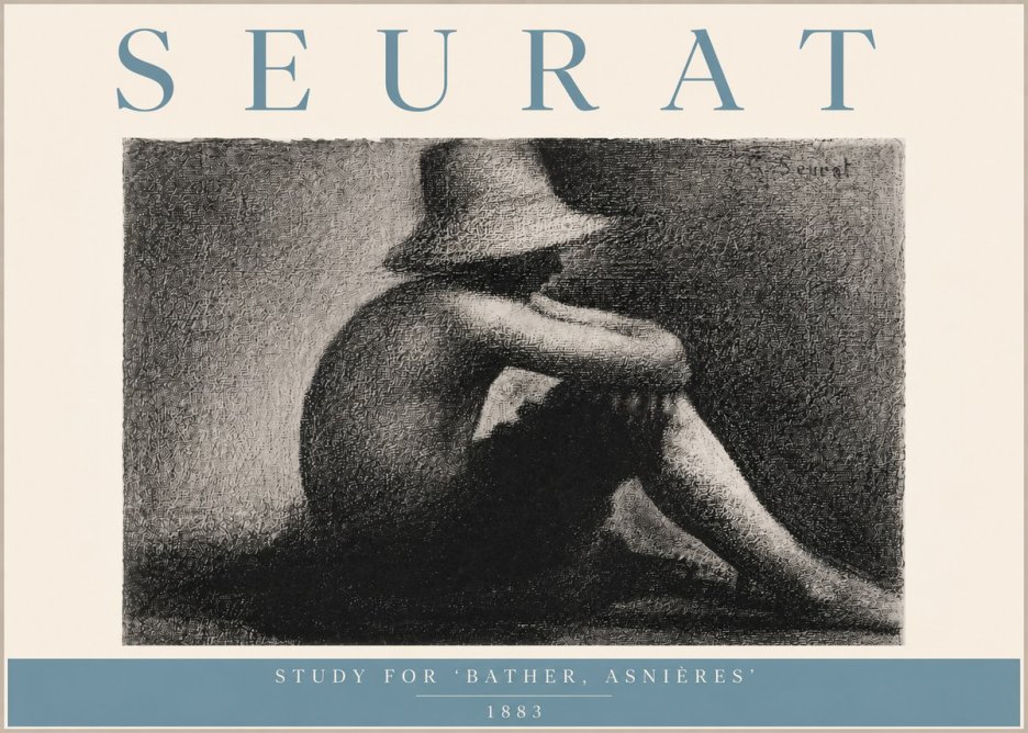 Seurat Study for 'Bather, Asnières' No6 - Plakat