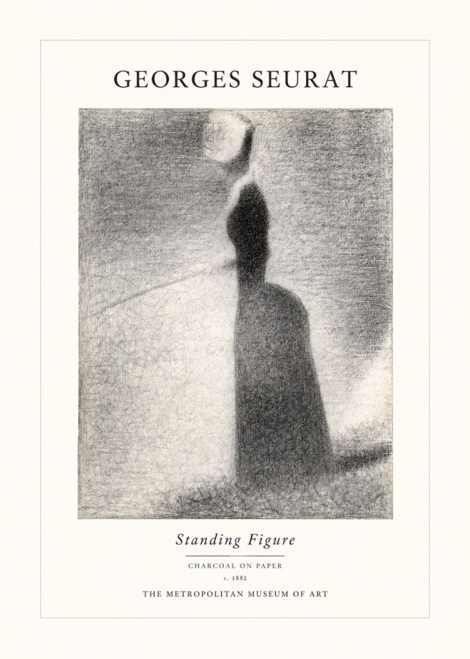 Seurat Standing Figure No1 - Plakat