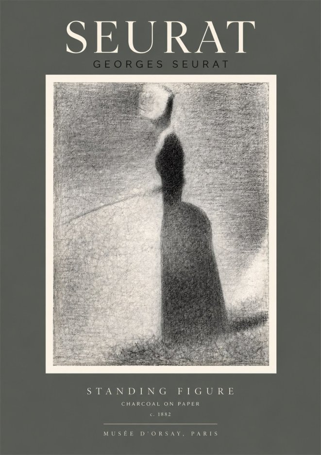 Seurat Standing Figure No2 - Plakat