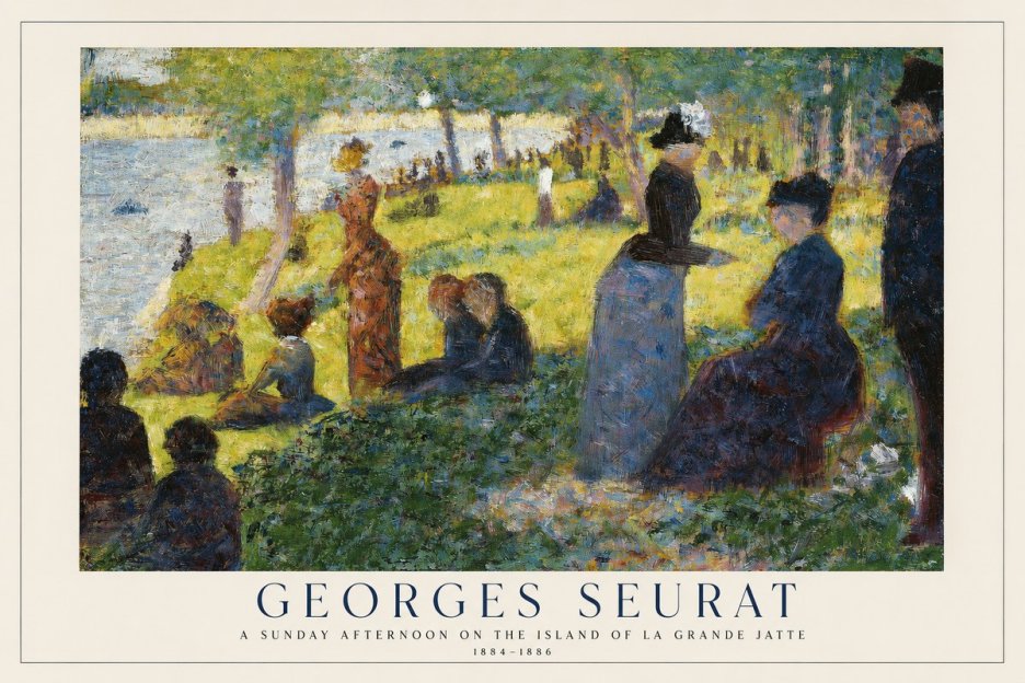 Seurat A Sunday Afternoon on the Island of La Grande Jatte I No1 - Plakat