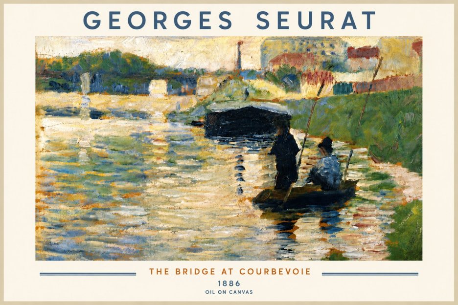 Seurat The Bridge at Courbevoie No6 - Plakat