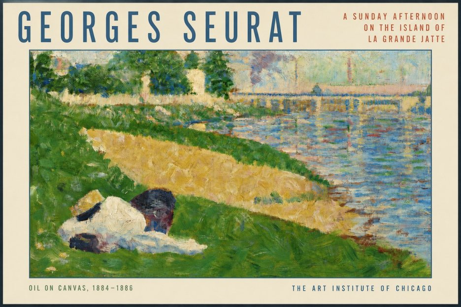 Seurat A Sunday Afternoon on the Island of La Grande Jatte II No3 - Plakat