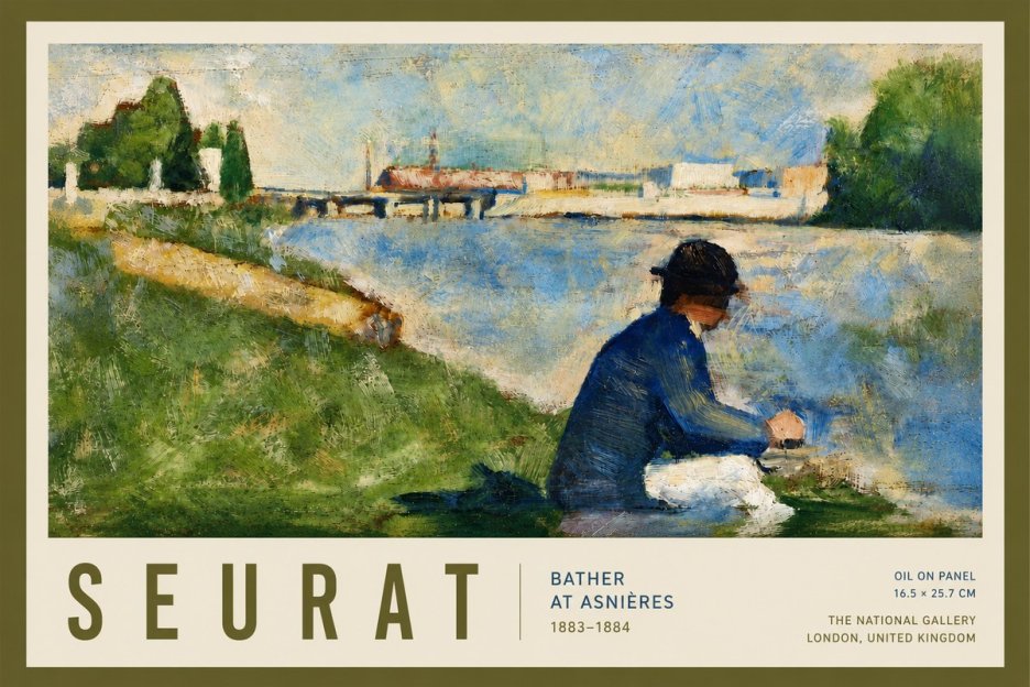 Seurat Bather at Asnières No4 - Plakat