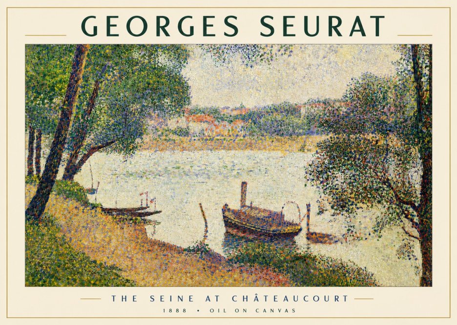 Seurat The Seine at Chateaucourt No4 - Plakat