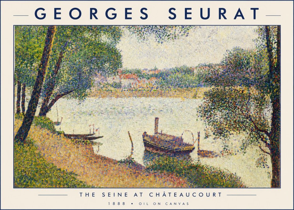 Seurat The Seine at Chateaucourt No5 - Plakat