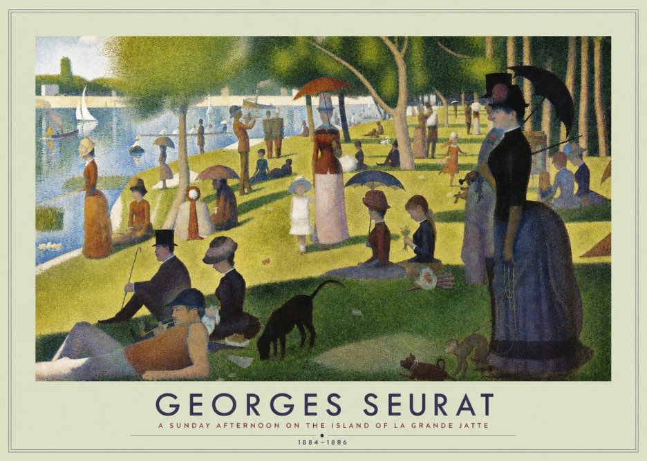Seurat A Sunday Afternoon on the Island of La Grande Jatte III No2 - Plakat