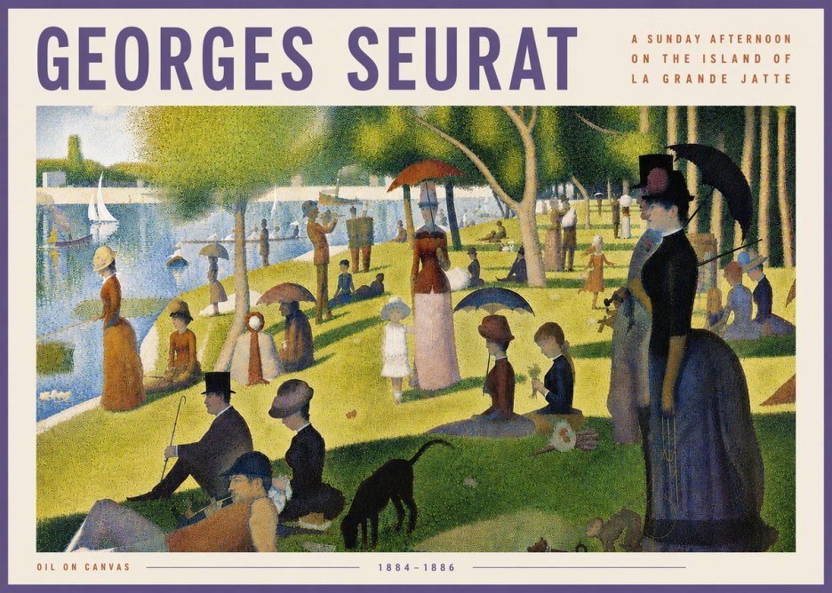 Seurat A Sunday Afternoon on the Island of La Grande Jatte III No6 - Plakat