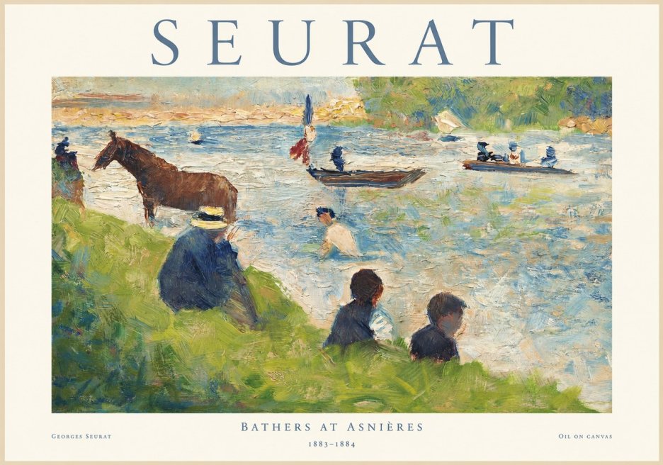 Seurat Bathers at Asnières II No1 - Plakat