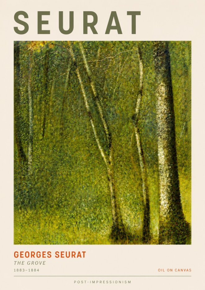 Seurat The Grove No5 - Plakat