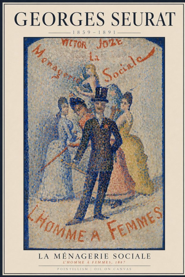 Seurat L'homme À Femmes No3 - Plakat