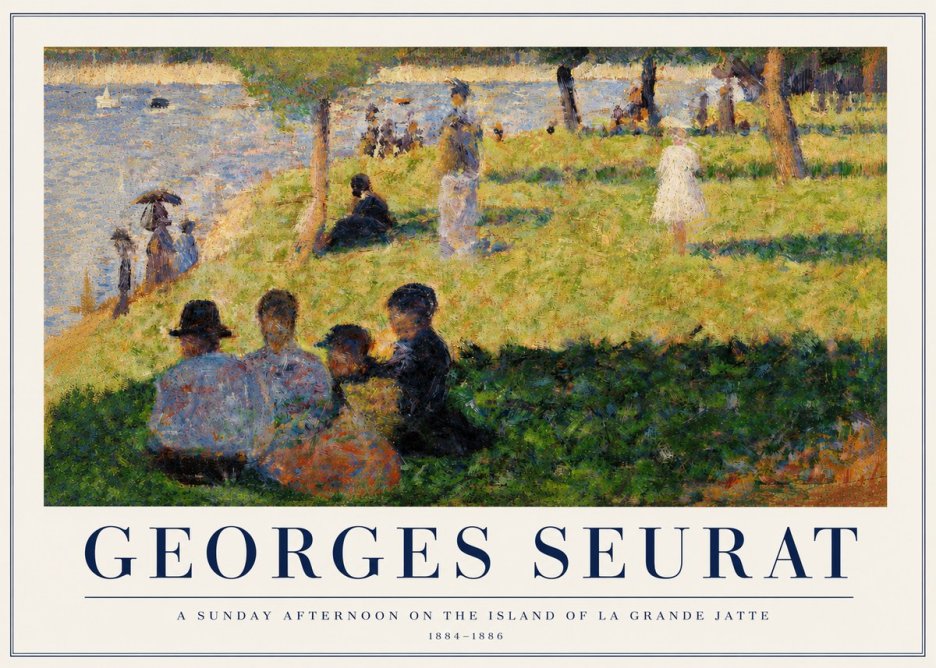 Seurat A Sunday Afternoon on the Island of La Grande Jatte IV No3 - Plakat