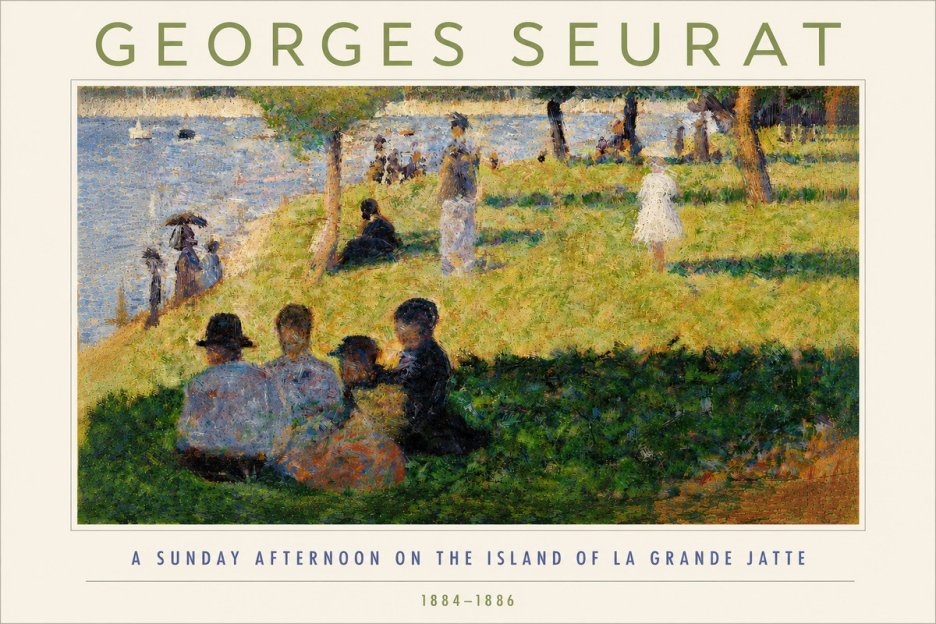 Seurat A Sunday Afternoon on the Island of La Grande Jatte IV No4 - Plakat
