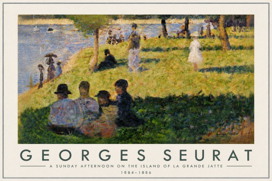 Seurat A Sunday Afternoon on the Island of La Grande Jatte IV No6 - Plakat