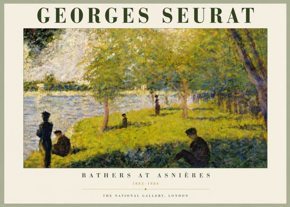 Seurat Bathers at Asnières IV No6 - Plakat