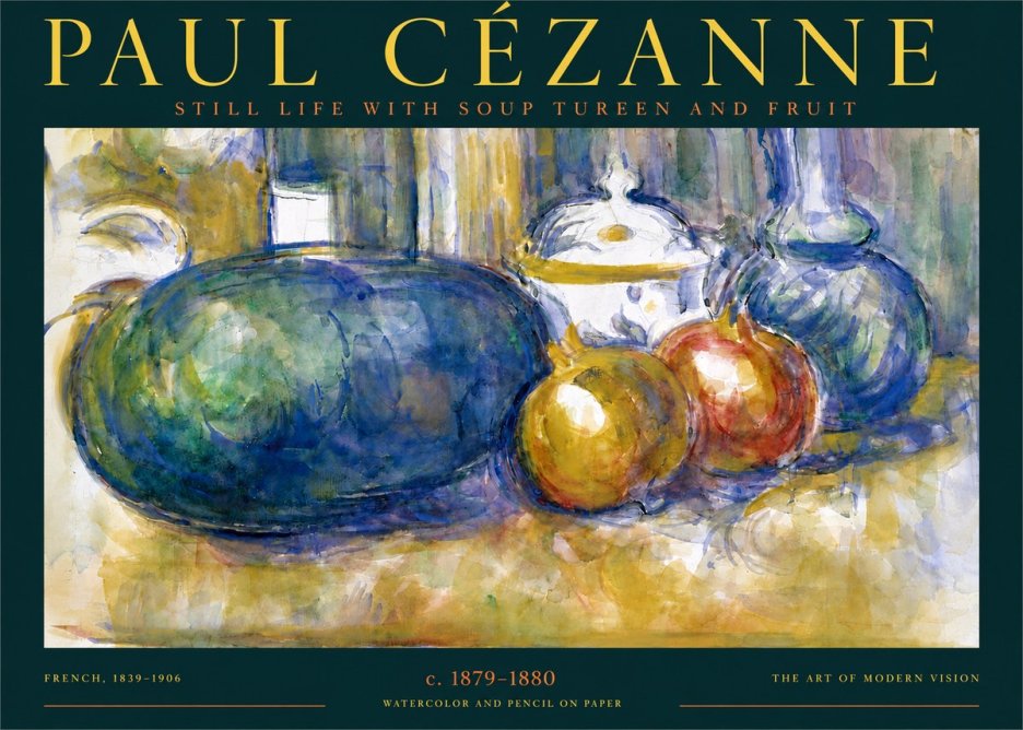 Paul Cézanne Still Life with Apples and Vessels No5 - Plakat
