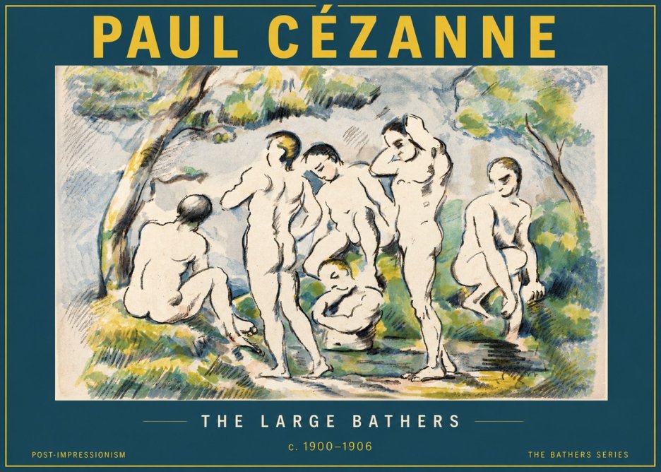 Paul Cézanne The Large Bathers I No4 - Plakat