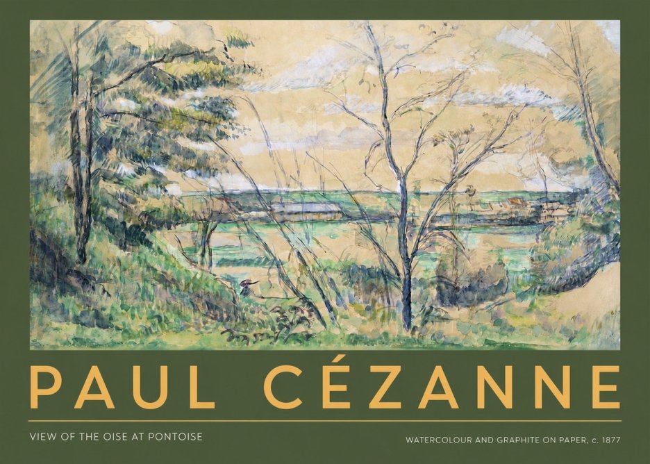 Paul Cézanne View of the Oise at Pontoise I No3 - Plakat