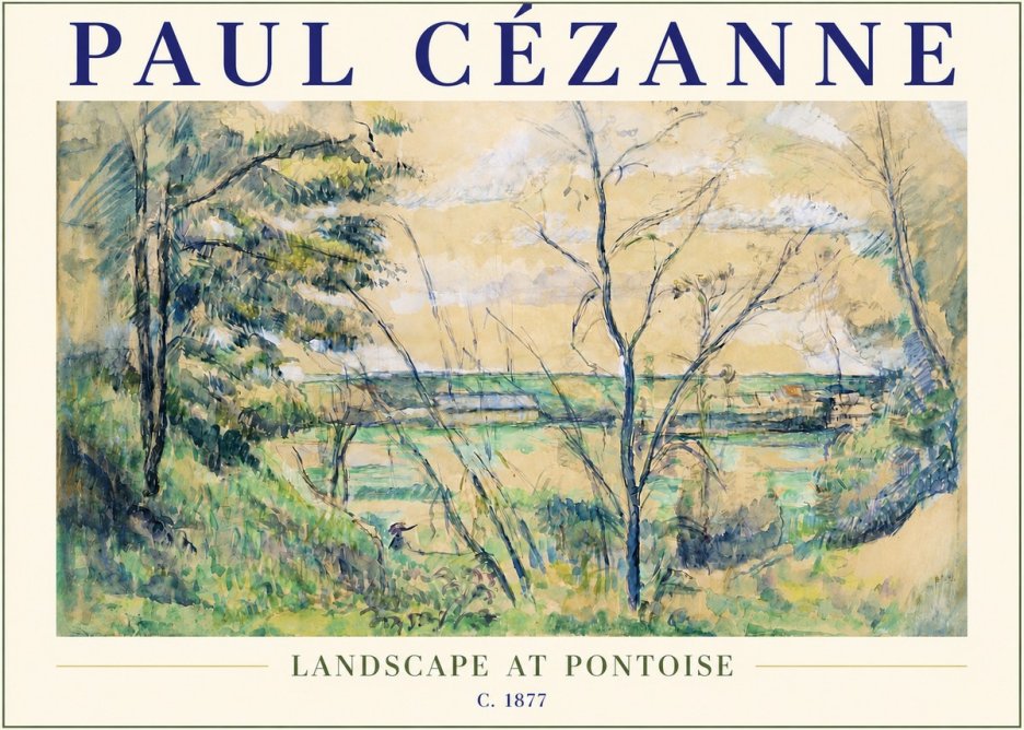 Paul Cézanne View of the Oise at Pontoise I No6 - Plakat