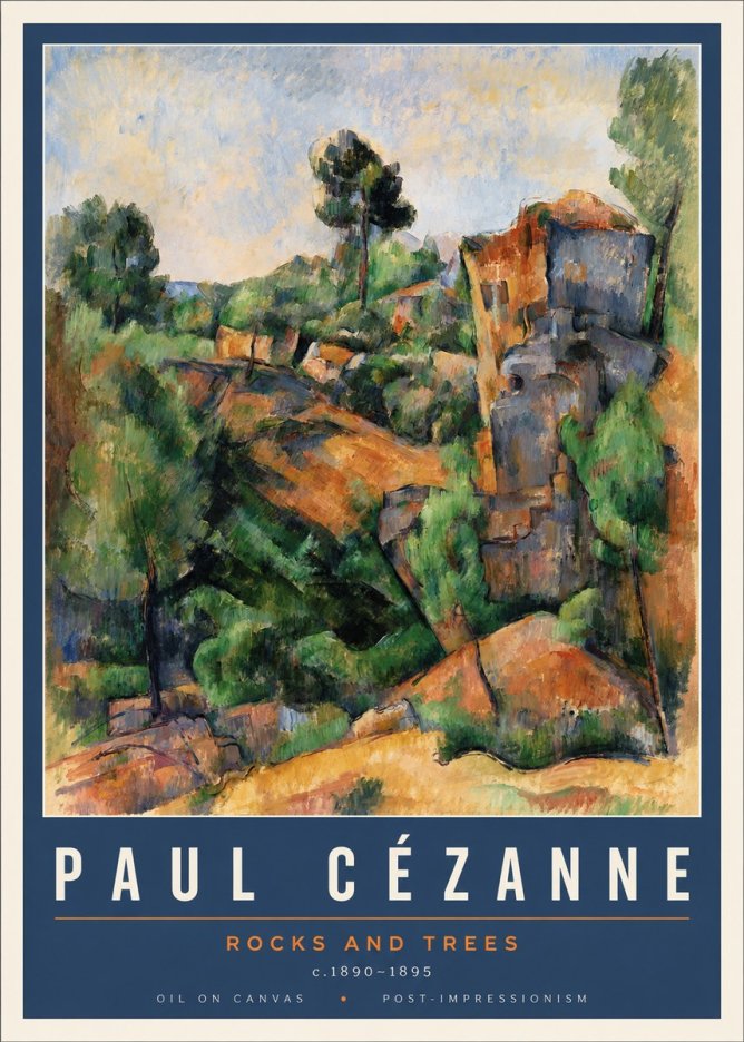 Paul Cézanne Rocks and Trees I No2 - Plakat