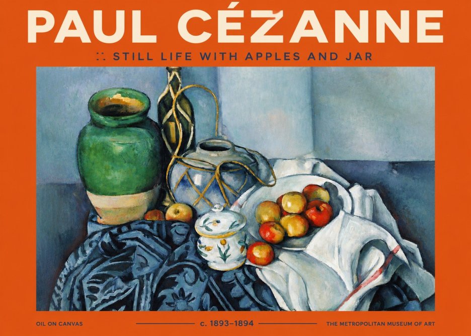 Paul Cézanne Still Life with Apples and Jar No2 - Plakat