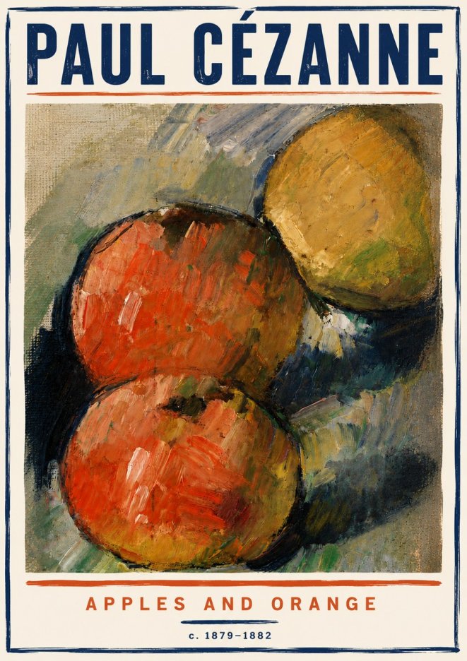 Paul Cézanne Apples and Orange No6 - Plakat