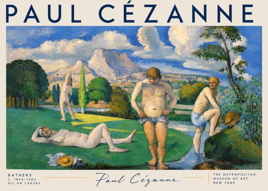 Paul Cézanne Bathers II No3 - Plakat