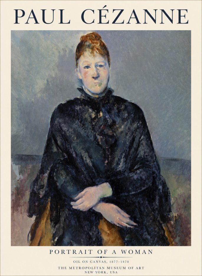 Paul Cézanne Portrait of a Woman I No1 - Plakat