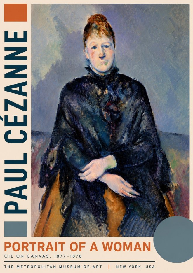 Paul Cézanne Portrait of a Woman I No3 - Plakat